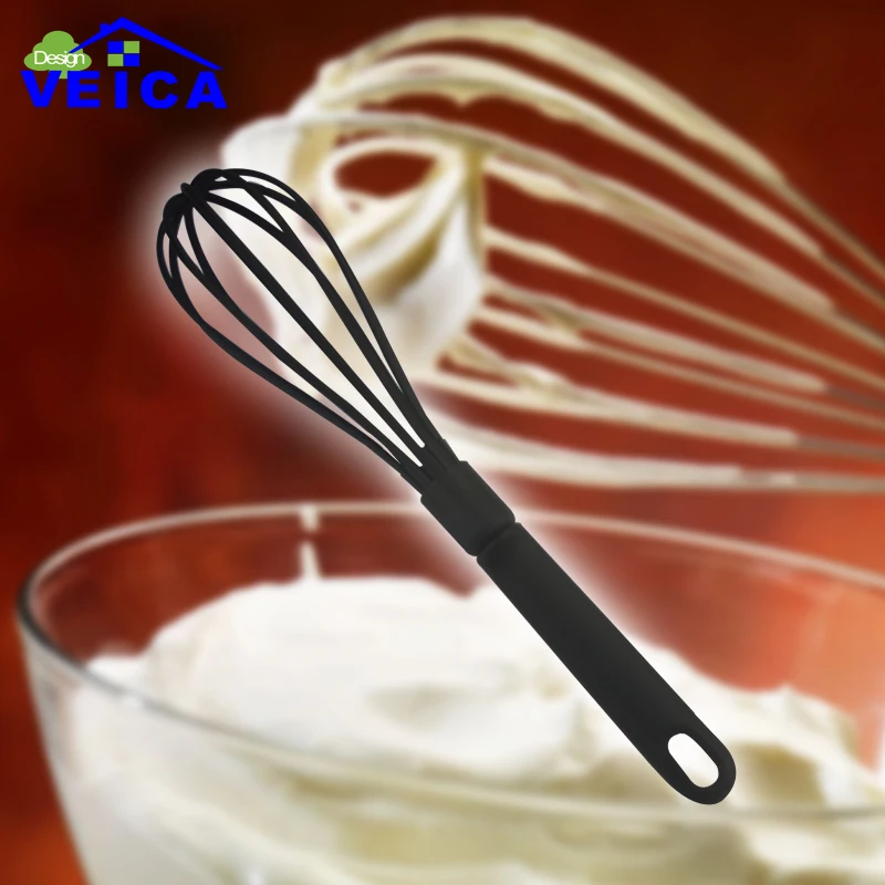 

1pcs Balck Color Handle Whisk Balloon Whip Mixer Stirrer Hand Egg Beater