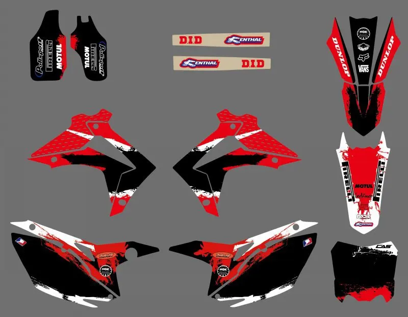 Наклейки мотоциклетные фон Наклейка Набор наклеек для Honda CRF250 CRF250R CRF450 CRF450R CRF 250 250R