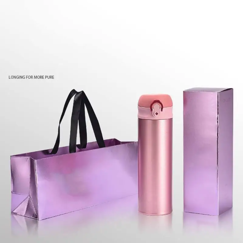

Stainless Steel Vacuum Flask Lock Bounce Portable Ultra-light Insulation Keep Cold Home Kitchen Dining Drink Ware Thermoses