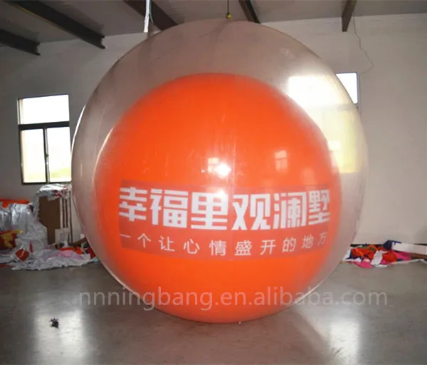

Free shipping diameter 2.5M sealed PVC giant inflatable balloon,inflatable double balloon with logo for event decoration