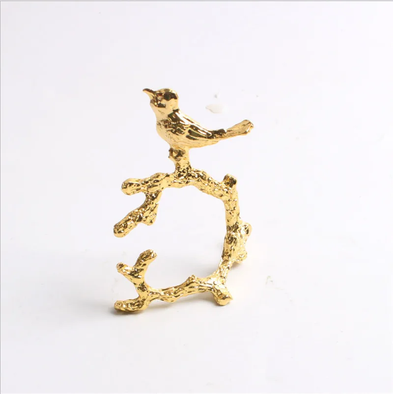 

Marious 12pcs/set alloy bird Design Napkin Rings for Wedding Receptions Gifts Holiday Banquet Dinner Christmas Table Decoratio