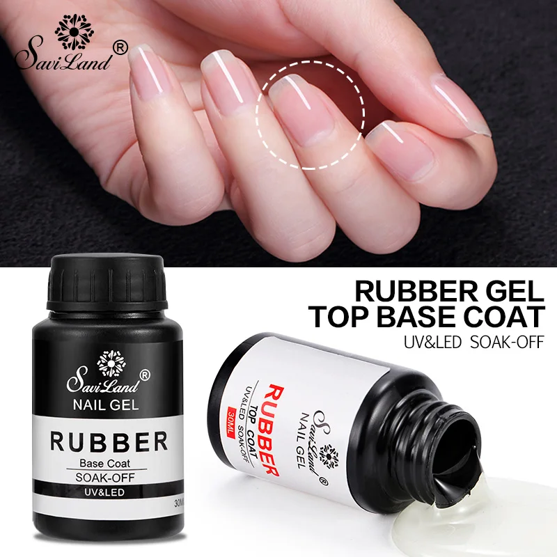 

Saviland Primer Transparent Rubber Top Base Gel Nail Varnish Soak Off UV Long Lasting UV Nail Polish Finshed Nail Art Tools