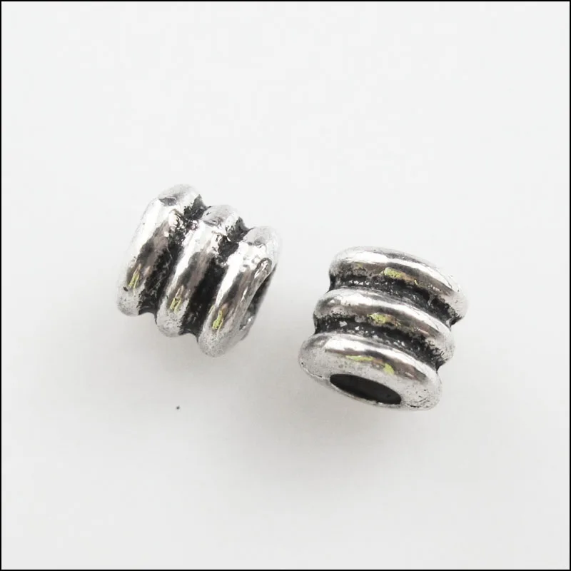 

New 30Pcs Tibetan Silver Tone Round Tube Spacer Beads Charms 5mm