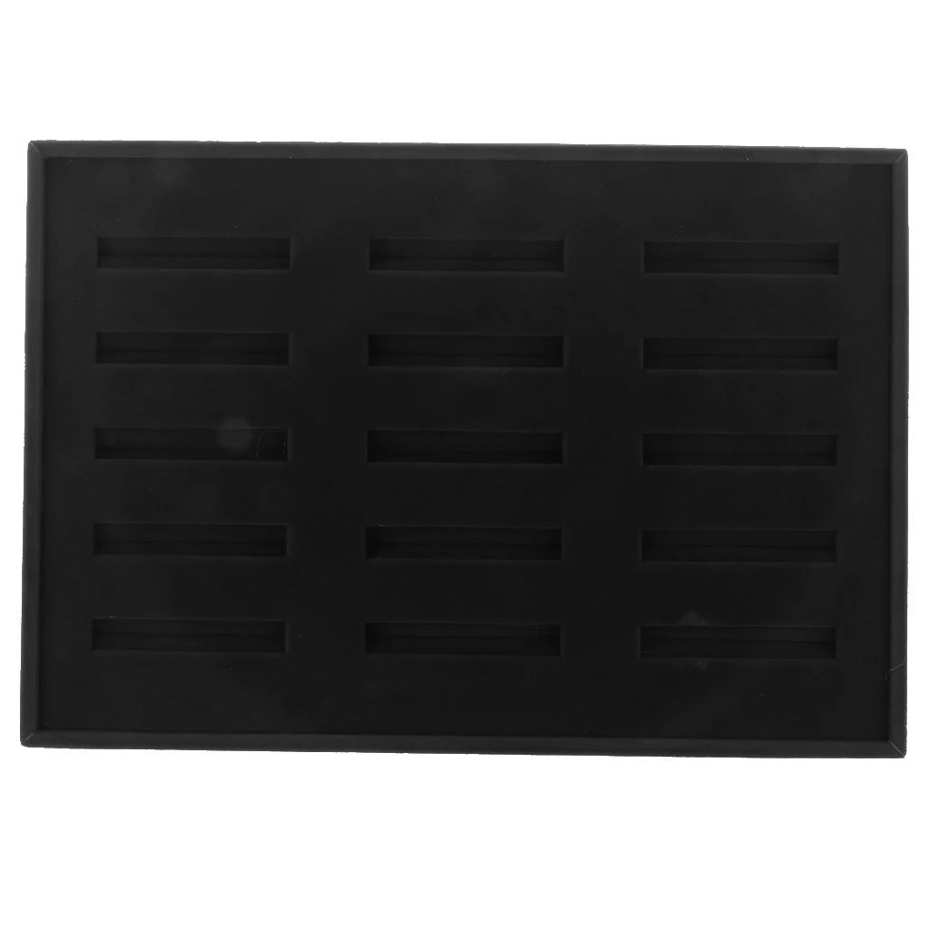 MagiDeal 15 Slots Insert Bracelet Organizer Tray Stores Jewelry Shop Cuff Bangle Large 35X24x2cm