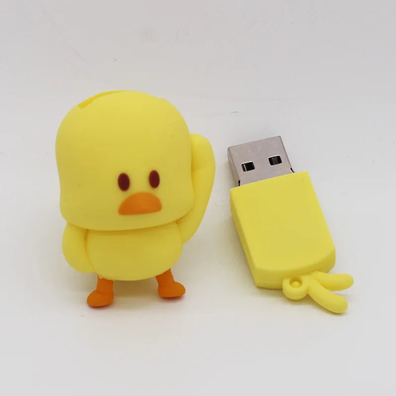 Cute Duck Pen drive USB Flash Drive 64GB 32GB 16GB 8GB 4GB Flash Memory stick Pendrive