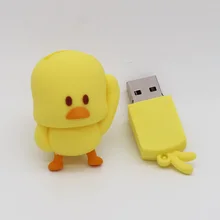 Cute Duck Pen drive USB Flash Drive 64GB 32GB 16GB 8GB 4GB Flash Memory stick Pendrive
