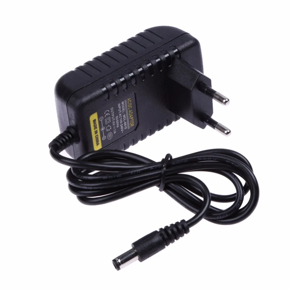 100 240V Power Supply Adapter EU Plug Switching AC DC Converter 6V 1A