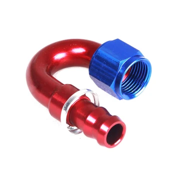 

90 Degree Aluminum Fittings Hose End Fitting Adapter Push On Oil Cooler Reusable Hose End Fittings Oil Fitting