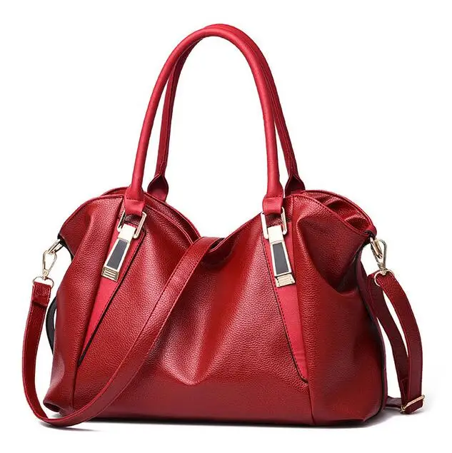 Женская сумка-мессенджер, новинка, женская сумка с верхней ручкой, для девушек, простые сумки через плечо, модные женские сумки для леди, сумки - Цвет: Burgundy