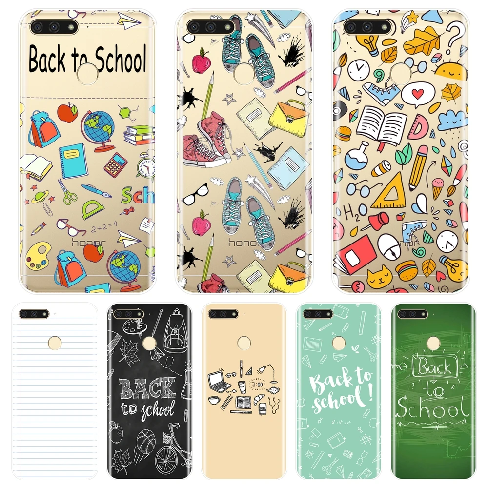 

Back Cover For Huawei Y3 Y5 Y6 II Y7 2017 Pro Book School Yellow Soft Phone Case Silicone For Huawei Y5 Y6 Y7 Prime 2018 Y9 2019
