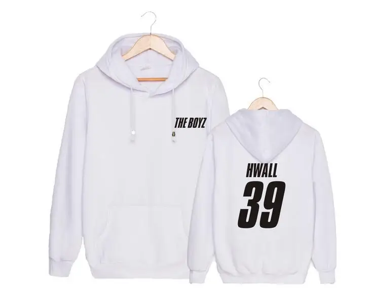 Kpop boyz альбом начала имя члена печать черный/белый пуловер с капюшоном на осень-зиму унисекс флис k-pop толстовка
