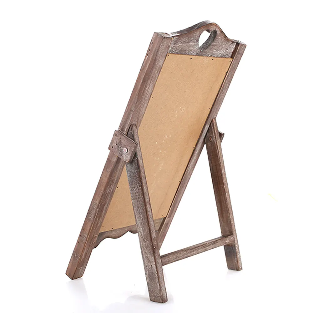 Wooden Small Blackboard Message Board Upright Home Restaurant Menu Card Desktop Cafe Multifunctional Decor Retro Nostalgia