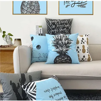 

Wholesale Supersoft Velvet Flamingo Pillow Cover Home Decor Pineapple Cushion Cover Decorative Throw Pillows Pillow Case 45X45CM