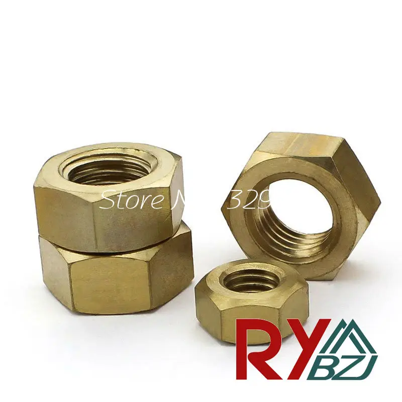 TO M20 DIN 934 SOLID BRASS METRIC HEX HEXAGON FULL NUTS FOR BOLTS /& SCREWS M2