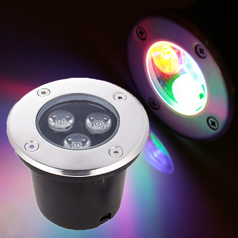 Levou ao ar Luz ao ar Levou Convés Inground Lâmpada Ac110v-240v Ip67 12 v Subterrâneo Livre Branco Quente Rgb Enterrado Luz D100 * H85mm 3 w 15 inground lâmpada AC110V-240V IP67 12 V LEVOU
