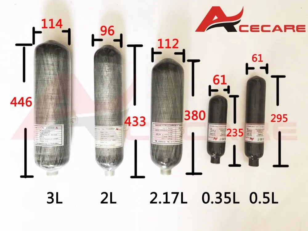 Airsoft Refile Hunting 3L Composited Carbon Fiber Cylinder with CE