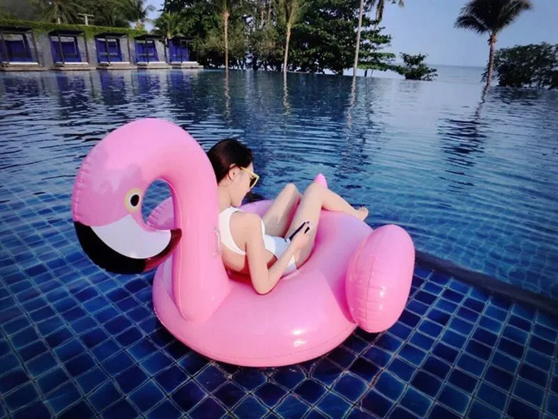 

Air Mattress Water Gigantic Pink Flamingo Pool Inflatable Floats Pool Toys Swimming Float Adult Floats Inflatable 150cm