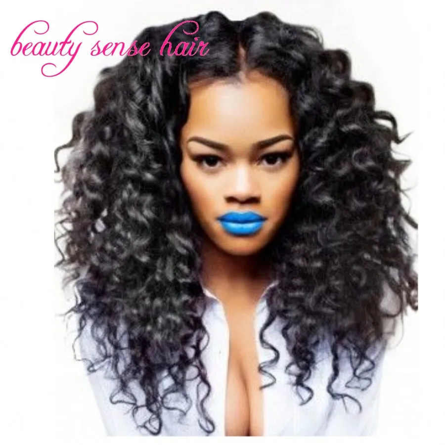 Fashion Short U Part Brazilian Human Hair Wigs Curly Bob Style
