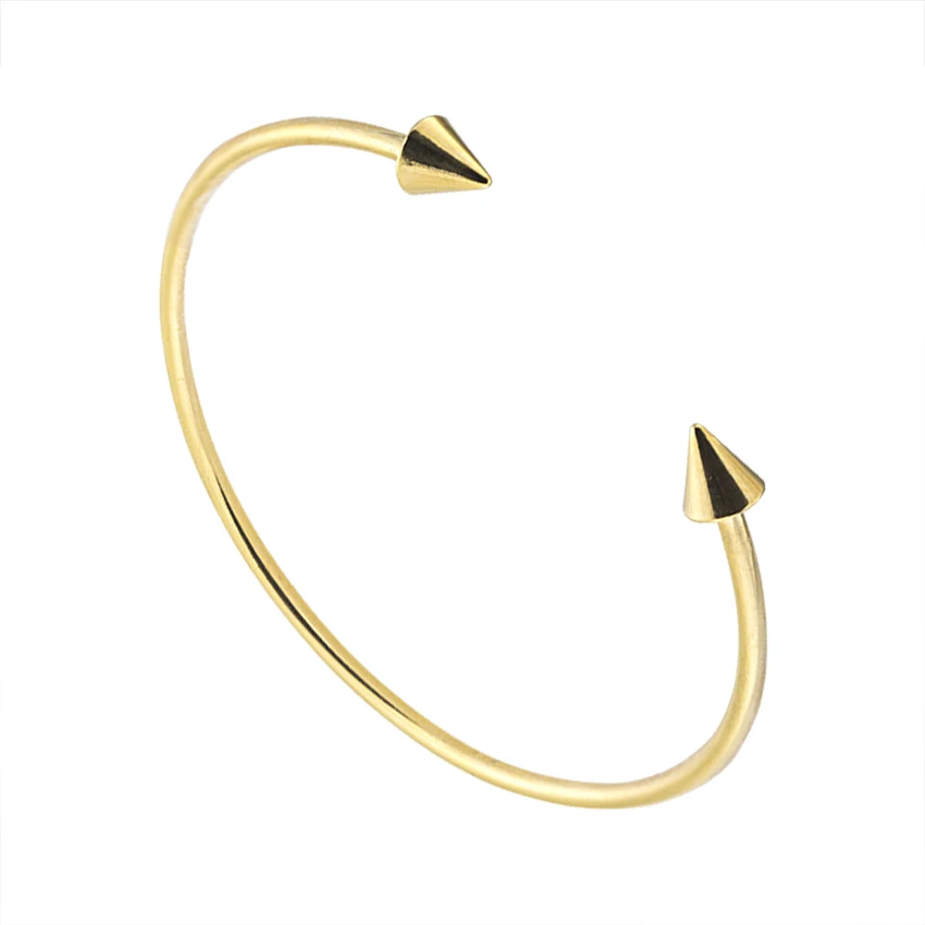 Simple Charm Arrow Nail Cuff Bracelets & Bangles Female Gold Silver
