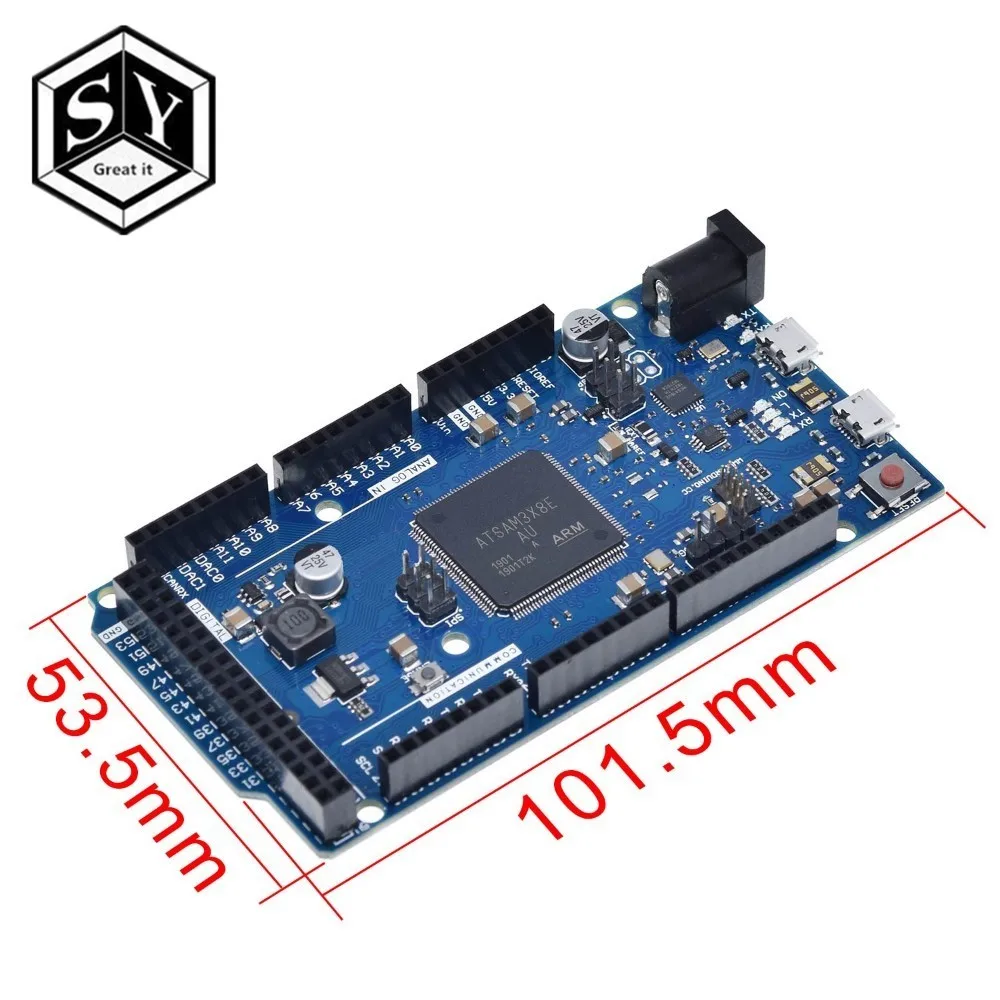 Для arduino Due 2012 R3 ARM версия Главная Управление доска SAM3X8E 32-битный ARM Cortex-M3/Mega2560 R3 Duemilanove с кабелем