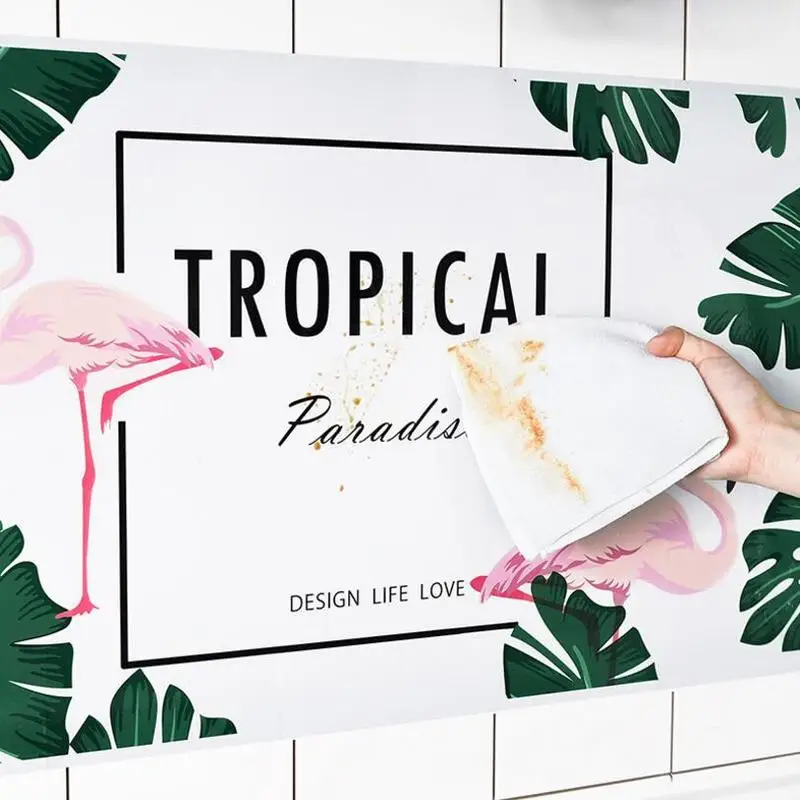 Flamingo Cactus Kitchen Oilproof Wall Sticker High Temperature Resistance Anti Waterproof Bathroom Self-Adhesive Wall Pape Flamingo Cactus Kitchen Oilproof Wall Sticker High Temperature Resistance Anti Waterproof Bathroom Self-Adhesive Wall Pape