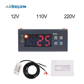 

MH13001 AC220V/110V DC12V Digital Air Humidity Controller 1%RH~99%RH Hygrostat Humidistat Humidification Dehumidification Tool