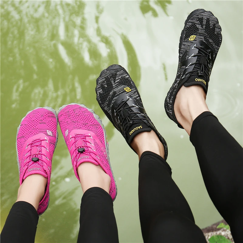Босиком; летняя водонепроницаемая обувь; Мужская дышащая Спортивная обувь; женские носки для плавания; пляжные шлепанцы; быстросохнущие болотные сандалии