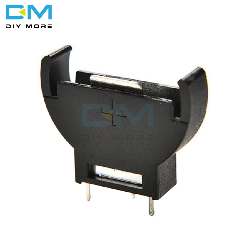 

20PCS Black Plastic CR2032 2032 3V Half-Round Cell Coin Battery Socket Holder Case Module Battery Boxes Vertical Inline 3 Pins