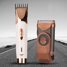 Профессиональные триммеры для стрижки волос инструмент для мужчин с головкой из нержавеющей стали+ беспроводная Мужская электрическая бритва лицо, борода для очистки бритья
