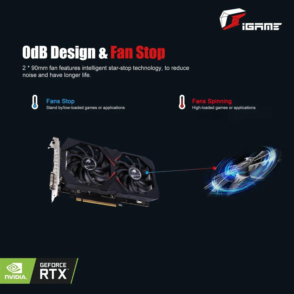 Красочные iGame GeForce RTX 2060 графическая карта GDDR6 6G V2 14 Гбит/с DirectX 12,1 воздушное охлаждение OpenGL 4,5 для рабочего стола