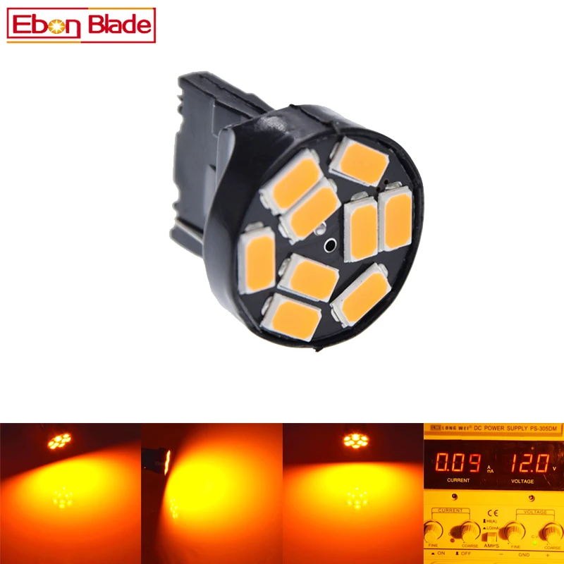 2pcs Yellow Amber Orange T20 7440 W21W 5630 5730 9SMD LED Bulb Car Turn Signal Light 12V DC Free Shipping 2pcs Yellow Amber Orange T20 7440 W21W 5630 5730 9SMD LED Bulb Car Turn Signal Light 12V DC Free Shipping