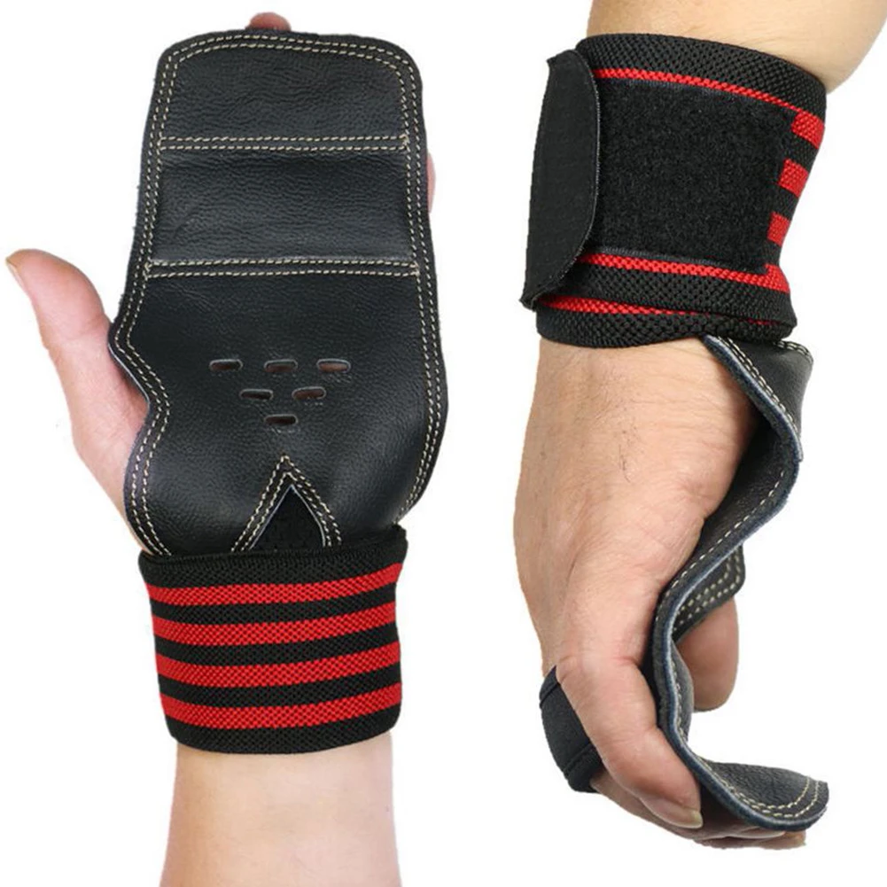 Противоскользящие перчатки для тяжелой атлетики, для фитнеса, для рук, защитные, для бодибилдинга, упражнений, мускулирования, для спортзала, спортивные перчатки, ремни на запястье