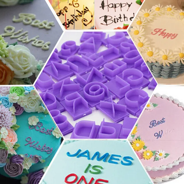 88PCS/Lot Movable Plastic Cake Stamps Cutter Alphabet Letter Number