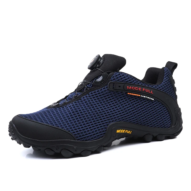 MODE FULL Hiking Walking Sport Shoes Breathable Mesh Men Navy Blue Army Green Black Outdoor | Спорт и развлечения