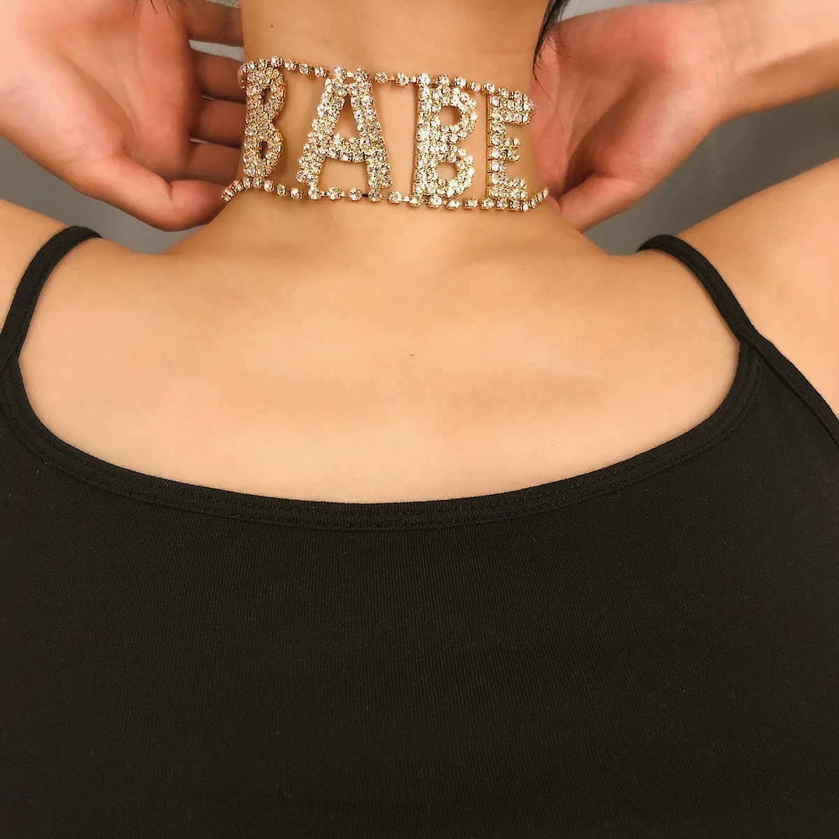 

2019 Fashion Choker Necklace for Women Letter Lover Statement Chocker Necklace Luxury Jewellery Party Collier Femme Necklaces