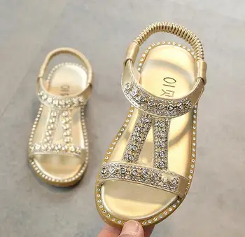 

Girls Roman Sandals 2019 Summer New Korean Princess Sandals Rhinestones Children's Sandals Baby Dance Shoes