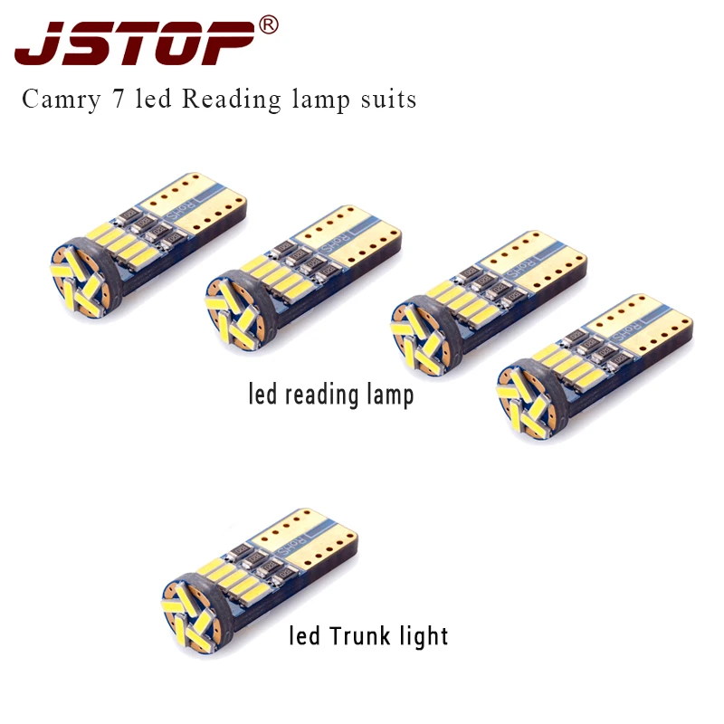 JSTOP 5piece set reading light led T10 Car Lamp canbus w5w led t10 12VAC Interior bulbs