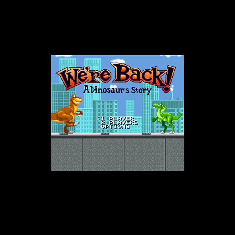 Мы вернулись! -История динозавра 16 бит большой серый карточная игра для США NTSC игровой плеер