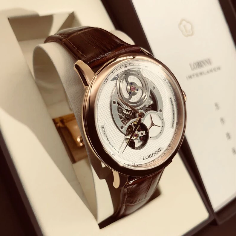 Швейцарский роскошный бренд LOBINNI Топ Япония Импорт Авто Механические Мужские часы сапфир 50 м водонепроницаемый relogio часы L16020