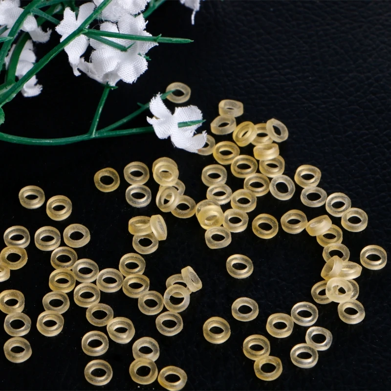 

100Pcs Bait Rubber Bands Fishing Red-worms Bait Rubber Band Band Lure Tackle Accessories New #20/25W