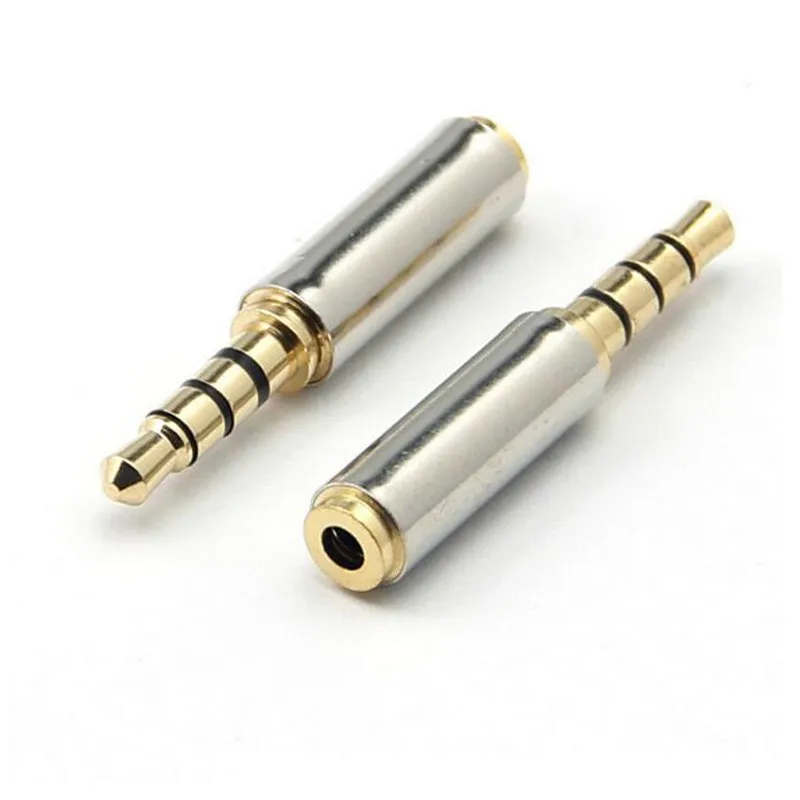 2 шт. 5 мм гнездо на 3 Мужской Аудио адаптер разъем металлический T235|female adapter|3.5 mm