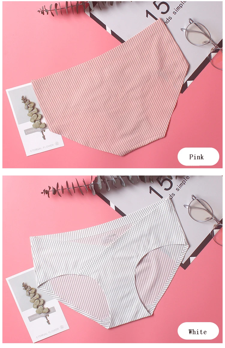 Women's Sexy Seamless Panties Ice Silk Big Size Briefs Triangle Underwear Intimates Pregnant Women Underwear Lingerie  (19)