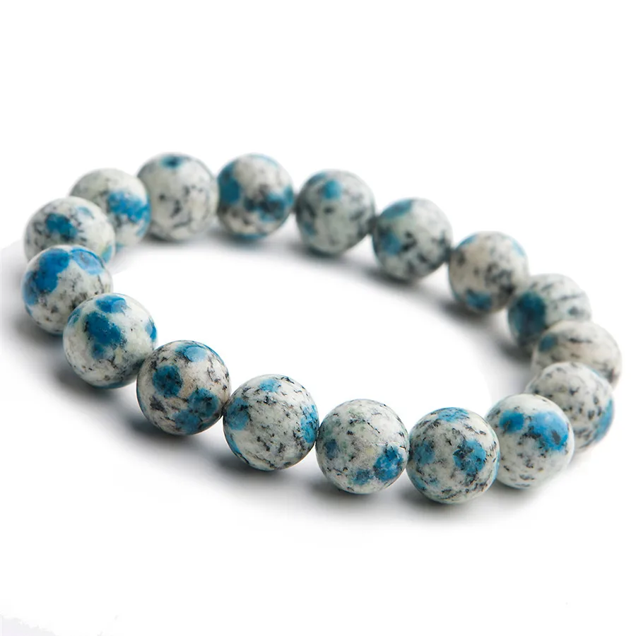 12mm Natural Stone Bracelets Women Femme Stretch Crystal Big Round Beads Natural K2 Jasper