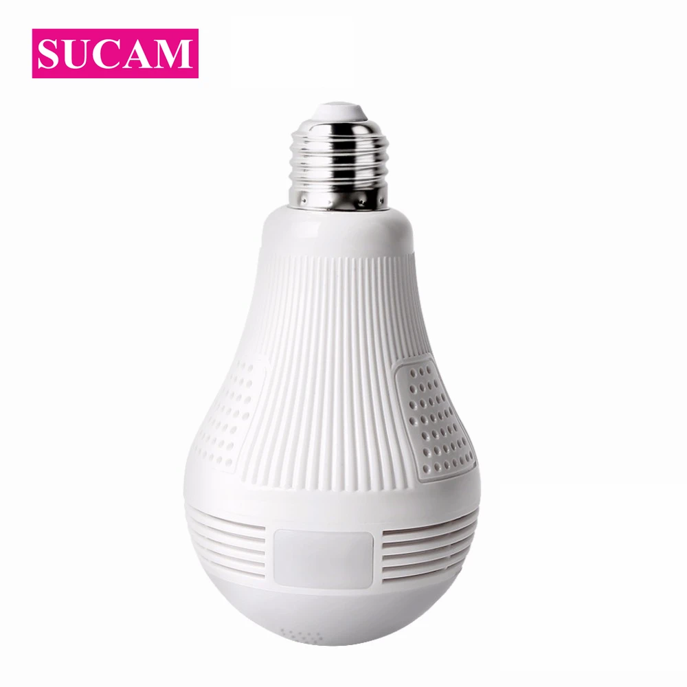 SUCAM 1.3MP лампочки Беспроводная ip-камера Wi-Fi домашние 960 P безопасности ночного видения мини 360 градусов камеры 3D панорамный