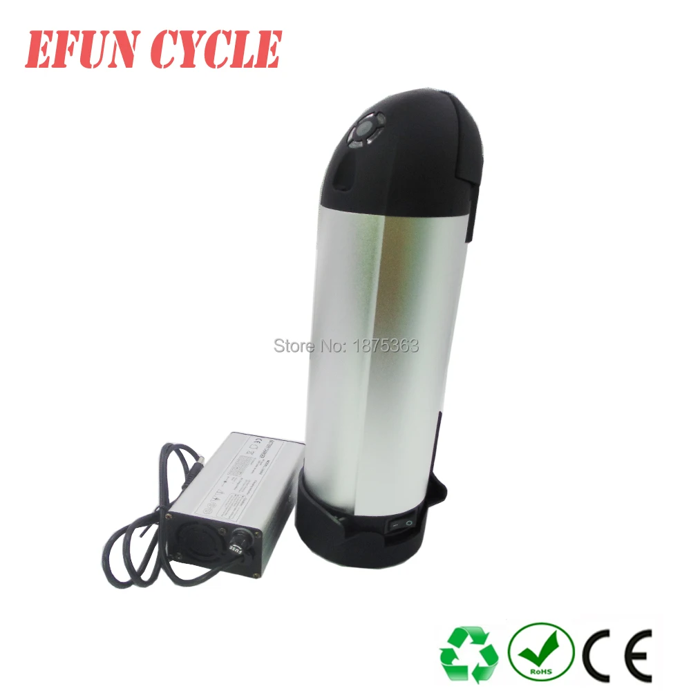 

Free shipping Lithium ion battery 36V 16.5Ah ocean bottle ebike rechargeable battery with42V 2A charger for electric bicycle