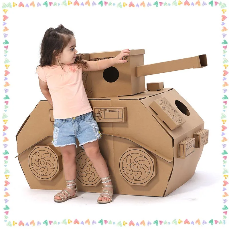 Cool Tank большой diy-раскраска игрушки игрушечный танк детская палатка игра дом