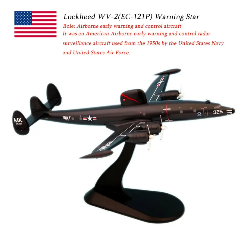 

Hobby Master 1/200 Scale Military Model Lockheed WV-2(EC-121P) Warning Star Early Warning Aircraft Diecast Metal Plane Model Toy