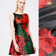 Шелк с цифровой печатью сатин, органза 19 мм перспектива гладкая рубашка платье шелк из шероховатой ткани Мода натуральный шелк ткань