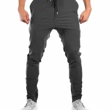 Мужские дышащие хлопковые однотонные тонкие спортивные штаны для занятий спортом, спортивные Леггинсы для фитнеса, Прямая поставка