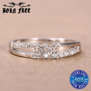 

925 sterling silver couple rings for women zircon finger ring clasp anillos mujer bague fashion jewelry wedding rings luxury diy